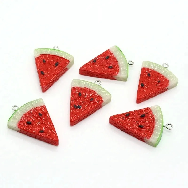 Resin Craft Projects - 10Pcs Double Sided Triangle Watermelon Resin