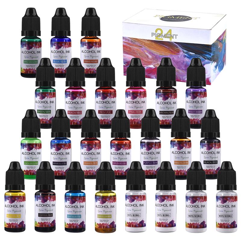 Resin Dye Alcohol - 24 Color/Set 10ml Resin Pigment Art