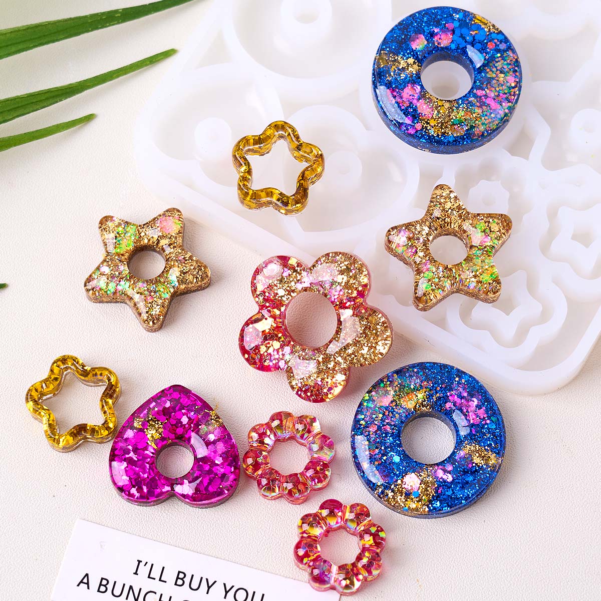 Resin Craft Material - Handmade Press On Nails Transparent Sequins