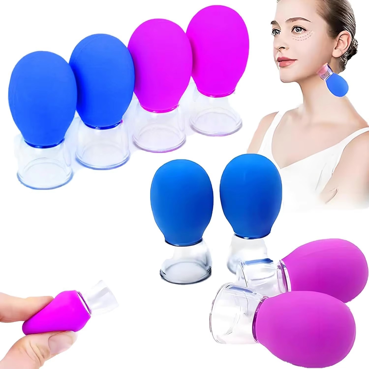 Vacuum Chamber Small - Mini Silicone Facial Cupping Vacuum Massage