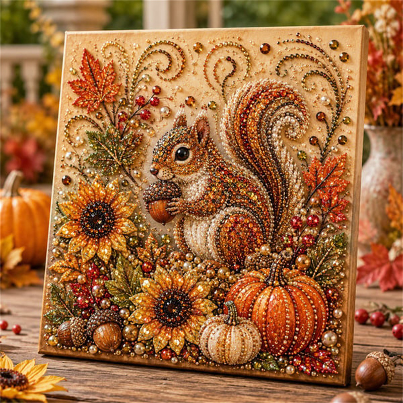 Resin Craft For Beginners - Autumn Diamond Pearl Painting Kit Fall