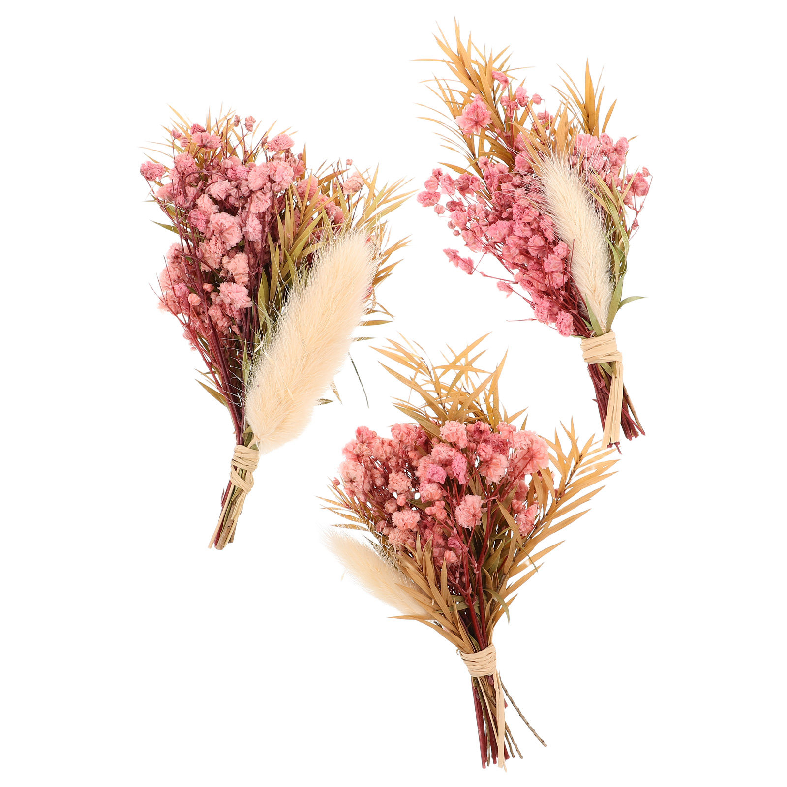 Dried Flower Bulk - 3Pcs Mini Dried Floral Bouquet Natural