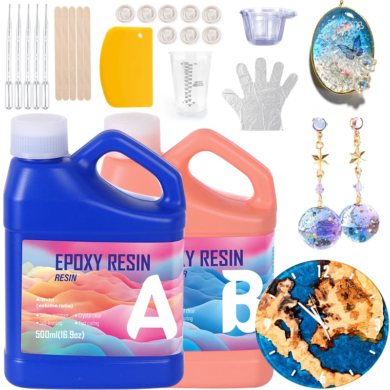 Resin Jewelry Kit - Easy Mixing Epoxy Resin Kit Crystal