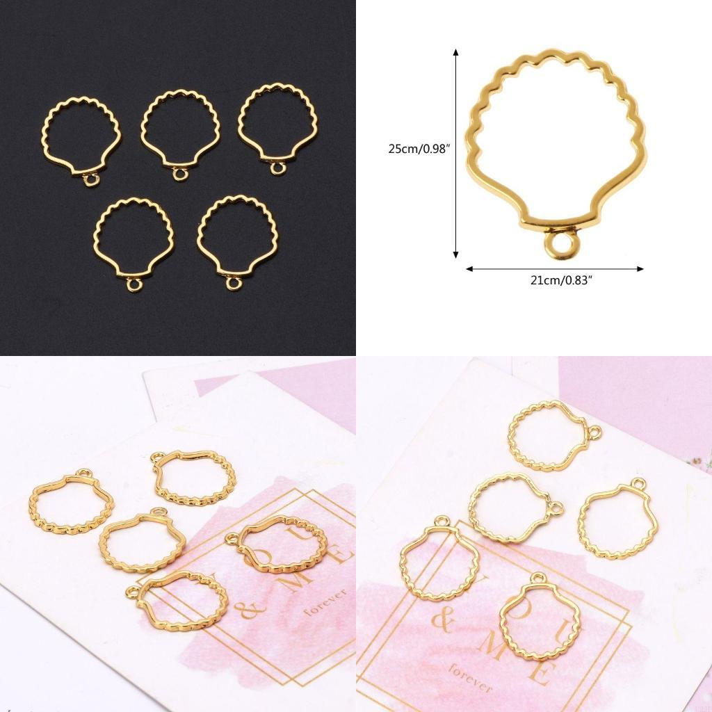 Bezels Set Pendant - 5Pcs Blank Frame Pendant for Jewelry