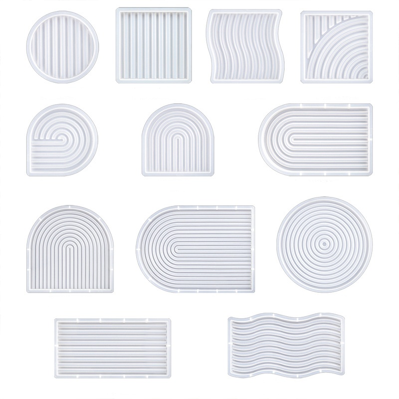 Silicone Mold Tray - DIY Striped Wave Tray Mold For