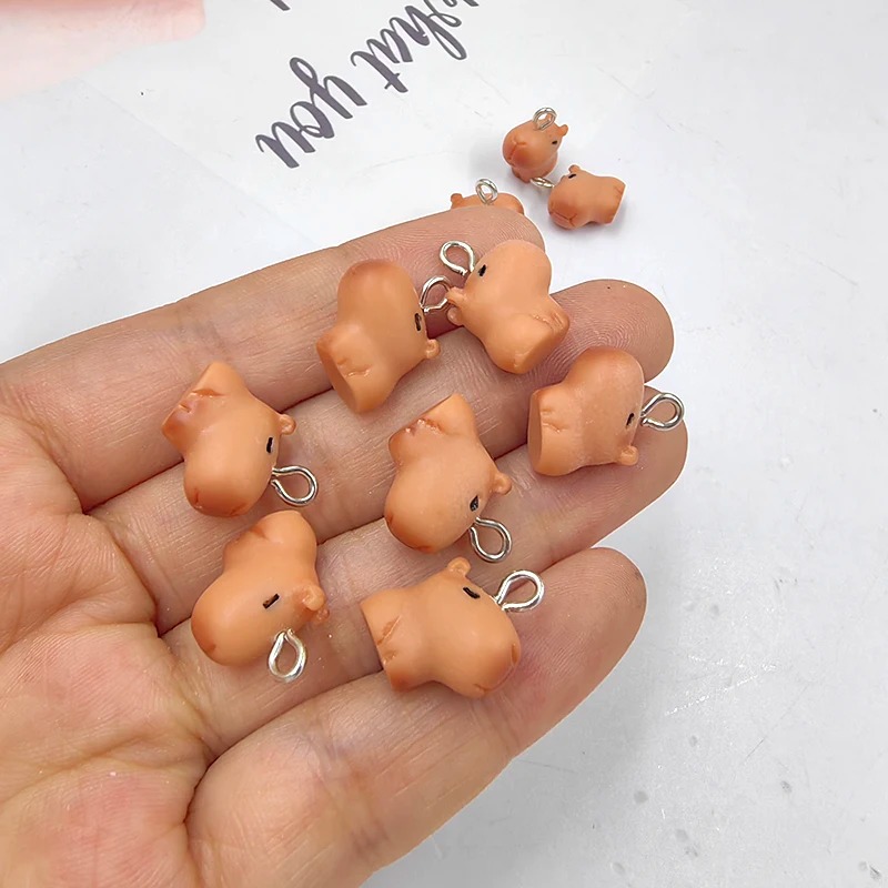 Resin Craft Projects - 10pcs Cute Small Capybara Charms for