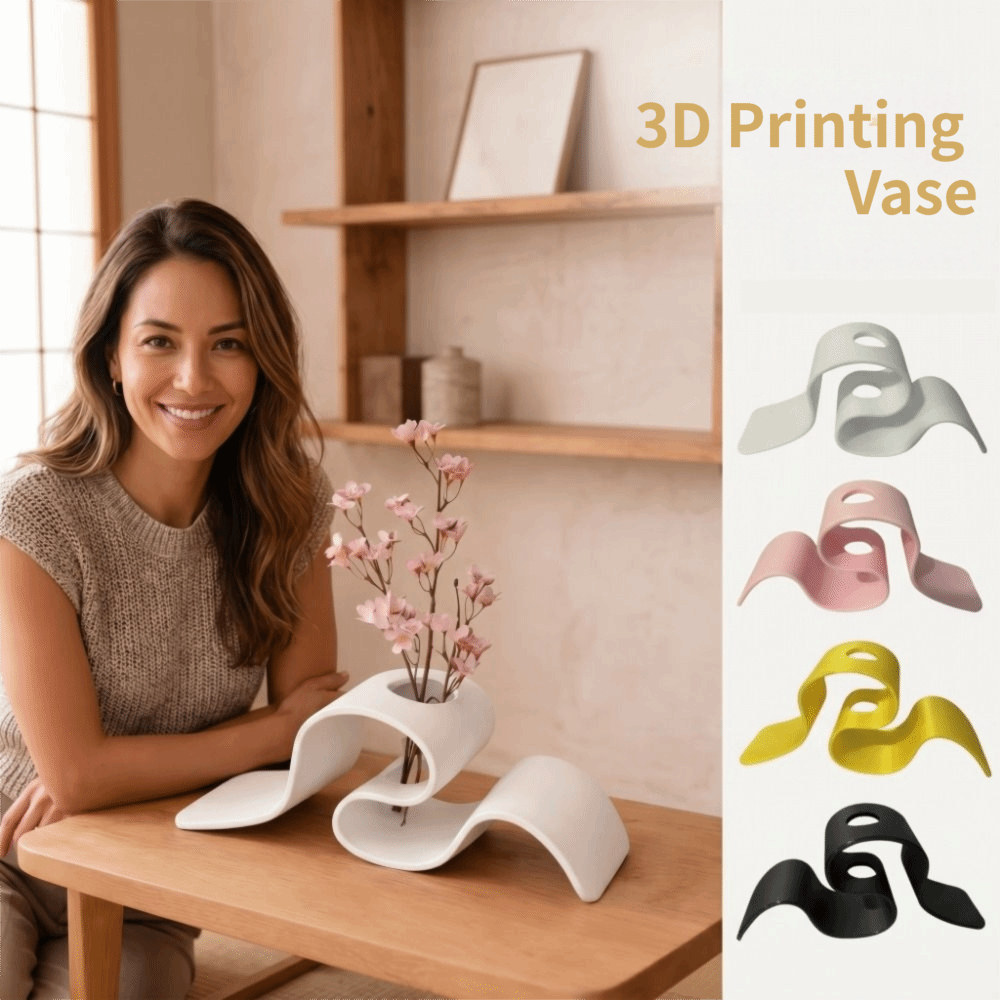 Dried Flower Bulk - Gift Elegant 3D Printing Vase INS