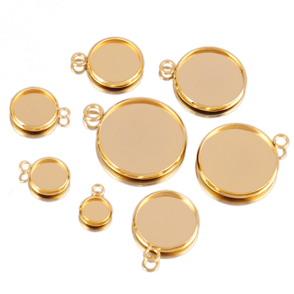 Bezels Set Pendant - 10Pcs Stainless Steel Cabochon 4.9 6.1
