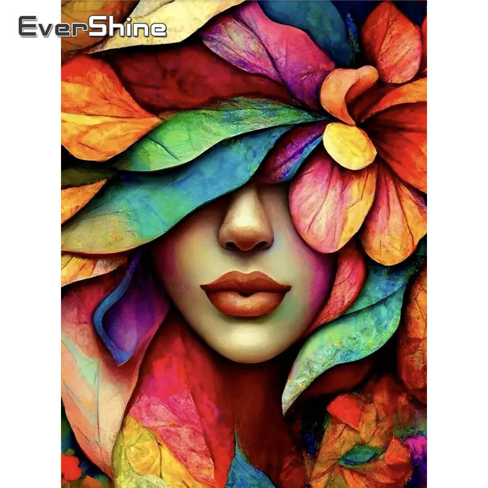 Resin Craft For Beginners - Evershine Diamond Painting Woman Portrait DIY
