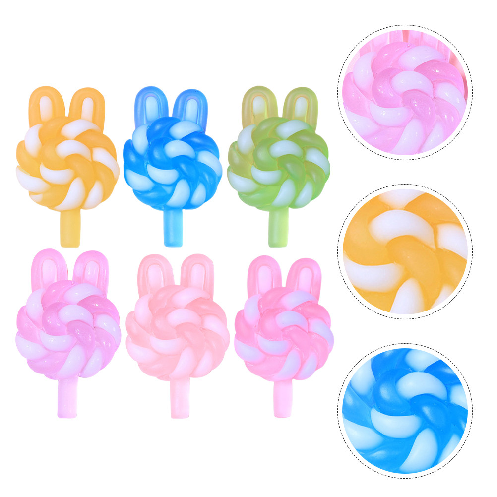 24Pcs Cute Cartoon Lollipop Ch - Resin Craft Supplies 评论和价格