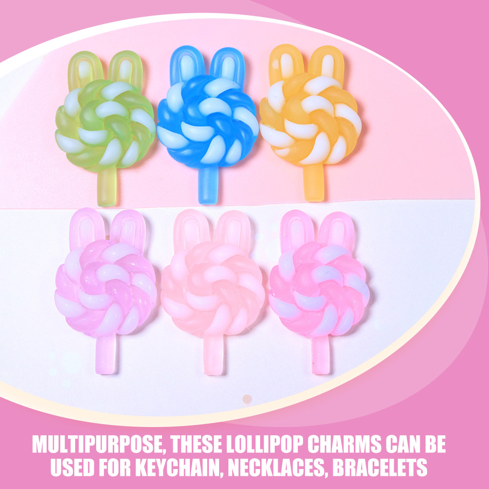 24Pcs Cute Cartoon Lollipop Ch - Resin Craft Supplies 评论和价格