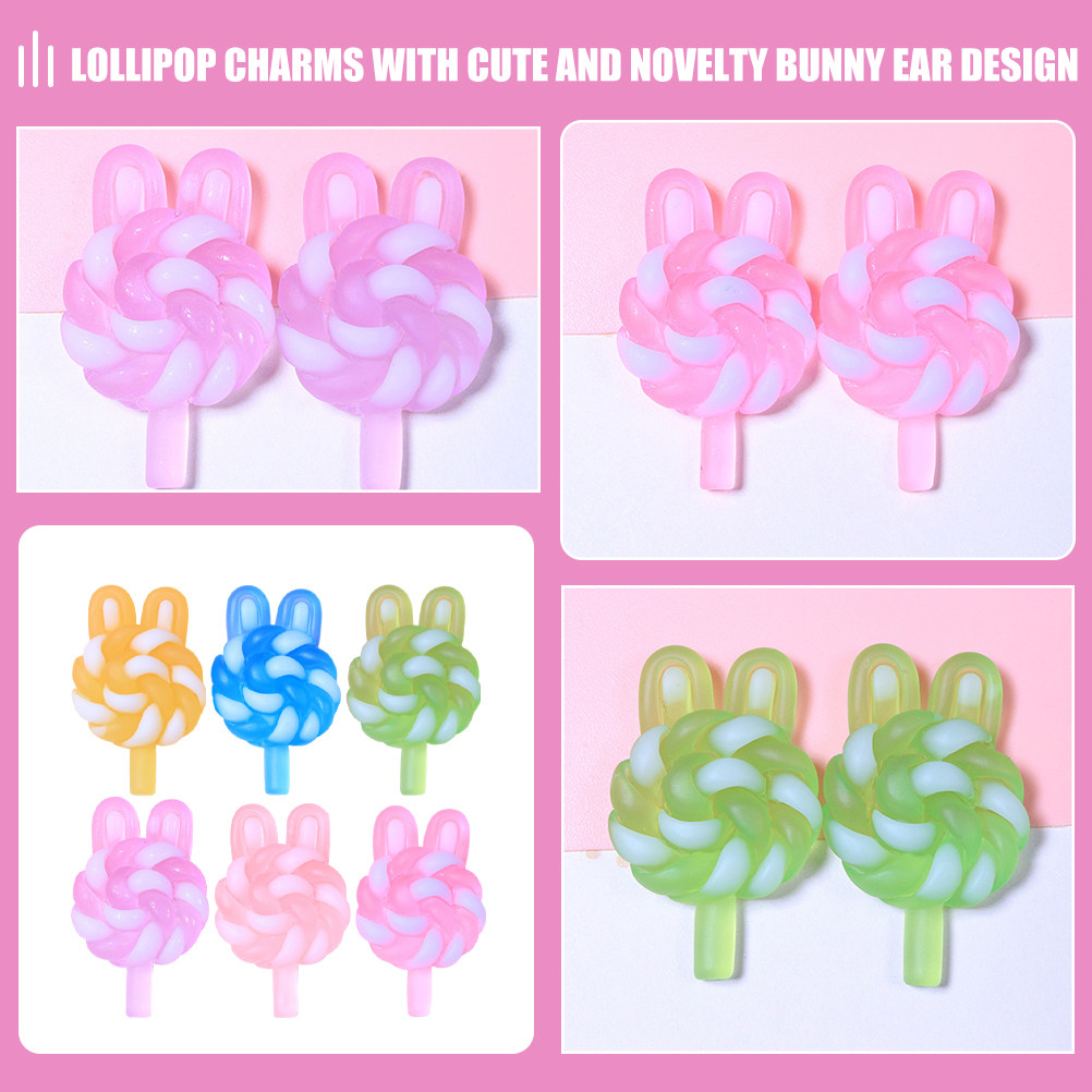 24Pcs Cute Cartoon Lollipop Ch - Resin Craft Supplies 评论和价格