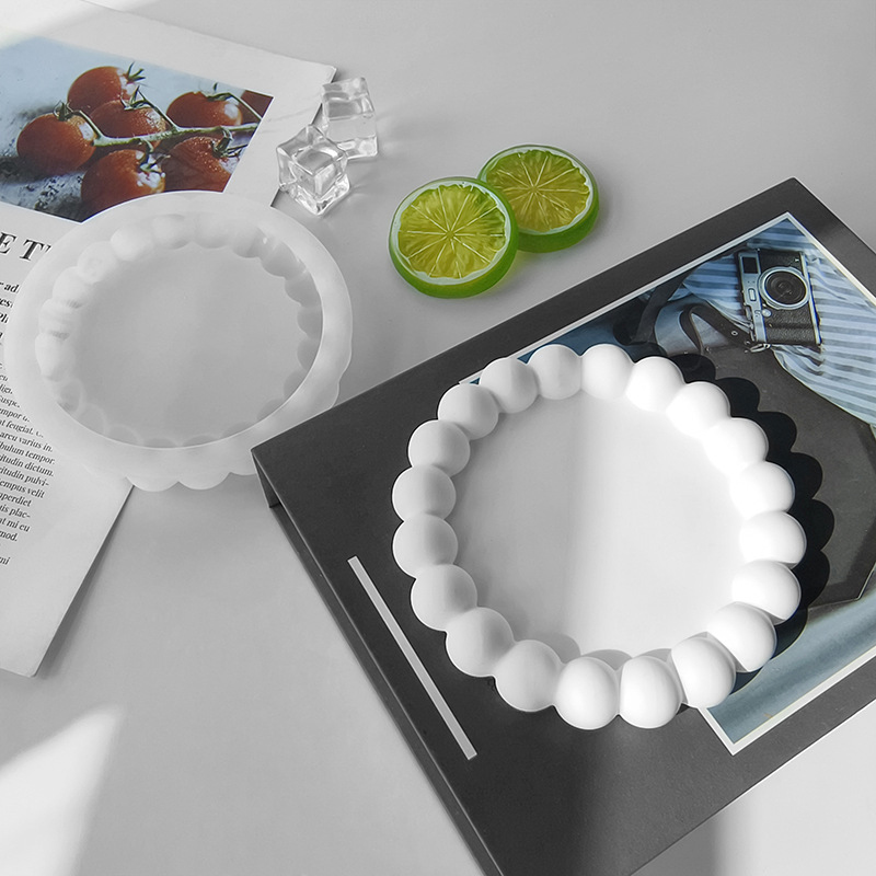 (BF06)Bubble Lace Cup Pad Sili - Coaster Mold Round 评论和价格