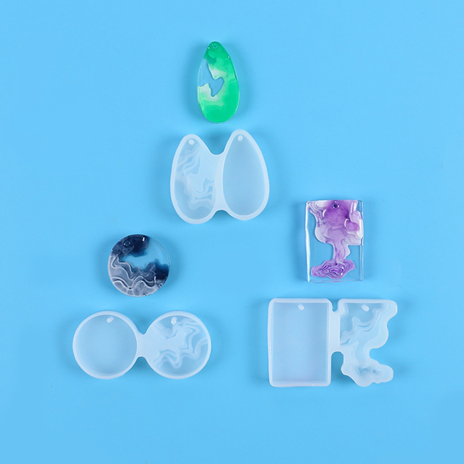 3pcs DIY Crystal Mold Set Roun - Geode Mold Silicone 评论和价格