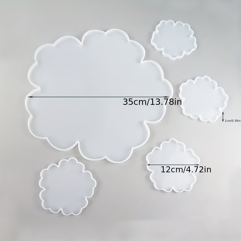 5pcs Mirror Large Flower Small - Silicone Mold Tray 评论和价格