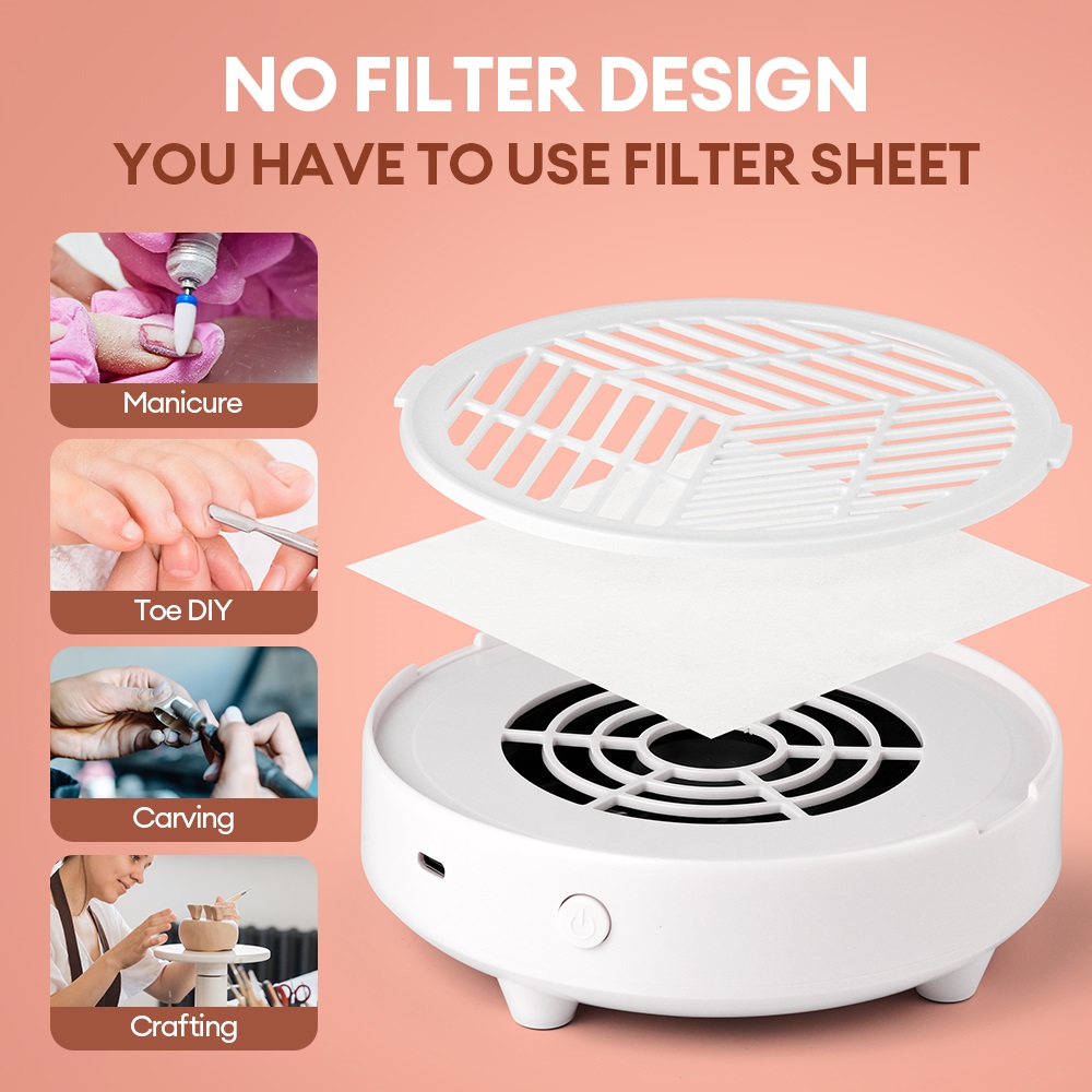 3700RPM Mini Nail Dust Extract - Vacuum Chamber Small 评论和价格