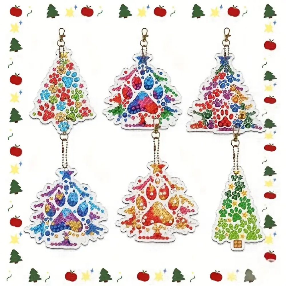 6pcs/Set DIY Christmas Tree Pa - Resin Craft For Beginners 评论和价格