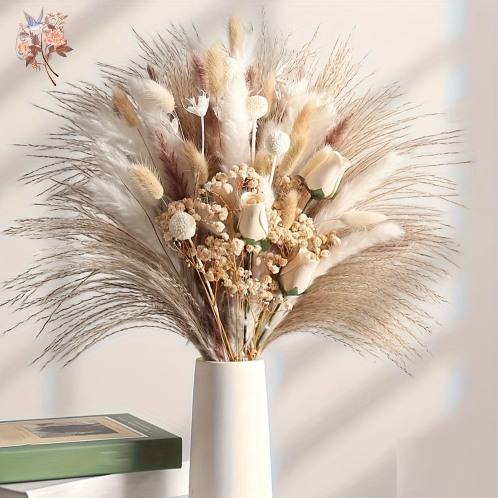 80Pcs Artificial Dried Flowers - Dried Flower Bulk 评论和价格