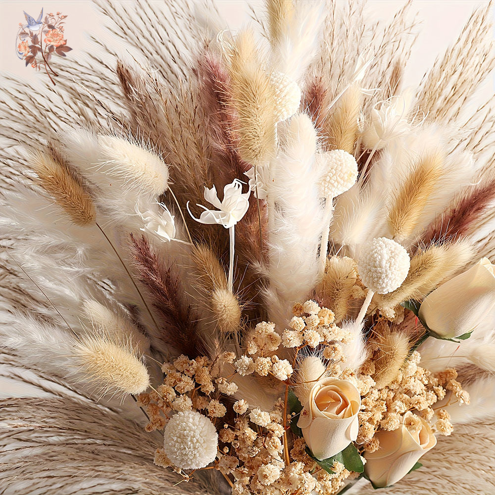 80Pcs Artificial Dried Flowers - Dried Flower Bulk 评论和价格