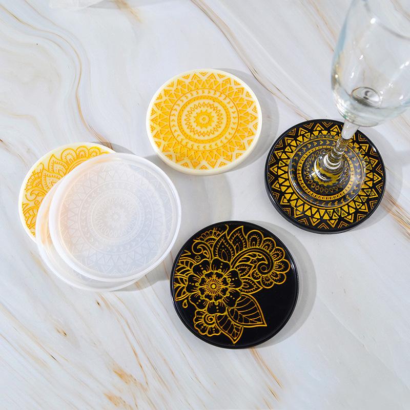 Flower Coaster Silicone Mold E - Coaster Mold Round 评论和价格