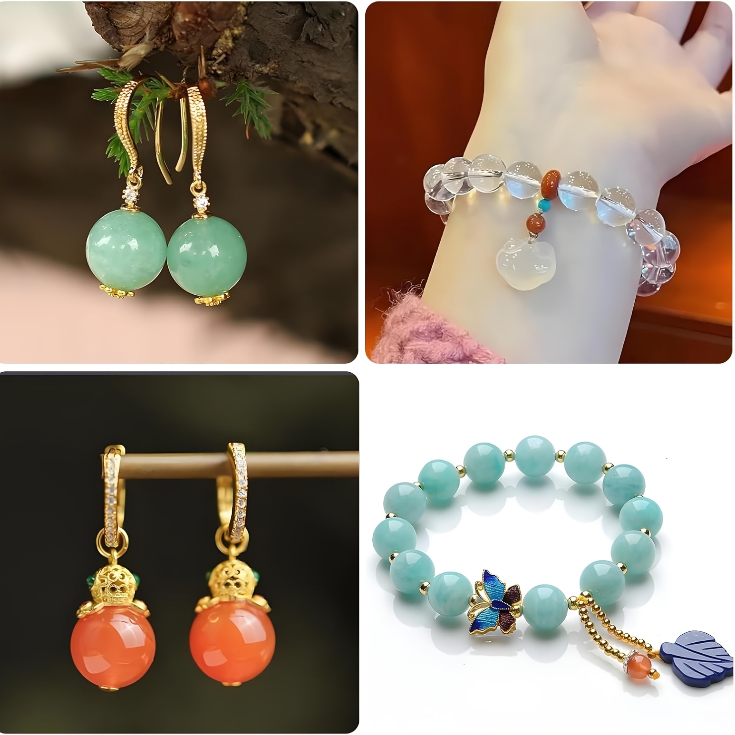 Two Perforated Spherical Silic - Resin Jewelry Kit 评论和价格