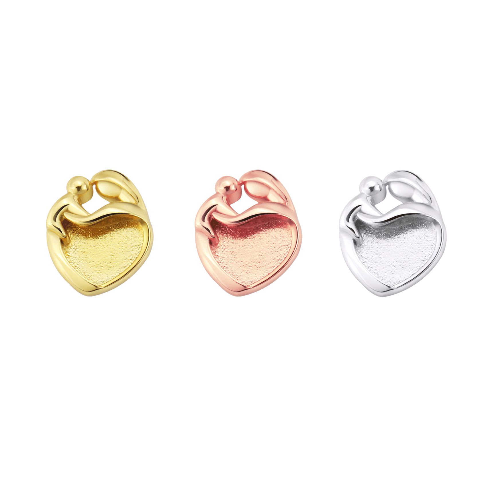 9MM Heart Bezel Settings Mothe - Bezels Set Pendant 评论和价格