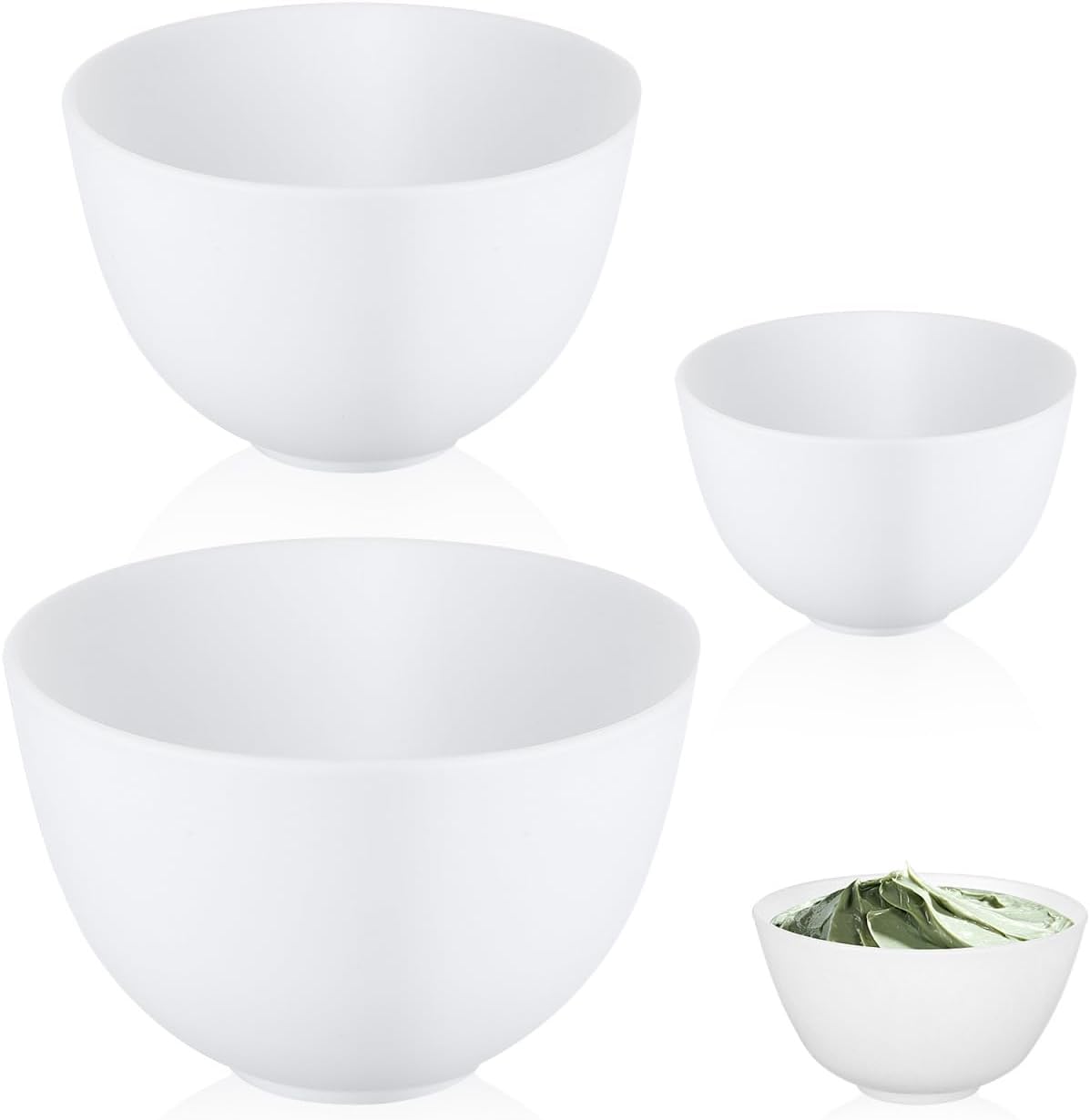 3pcs/set Silicone Bowls White  - Mixing Cup Silicone 评论和价格
