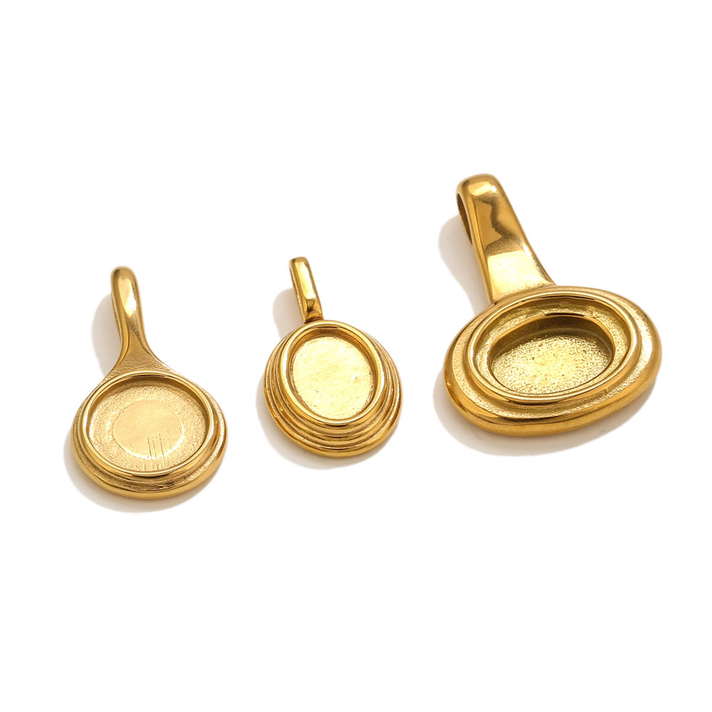 5pcs Stainless Steel Round Ova - Resin Craft Supplies 评论和价格