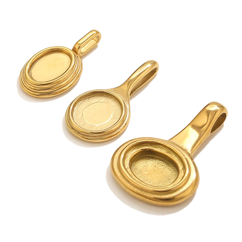 5pcs Stainless Steel Round Ova - Resin Craft Supplies 评论和价格