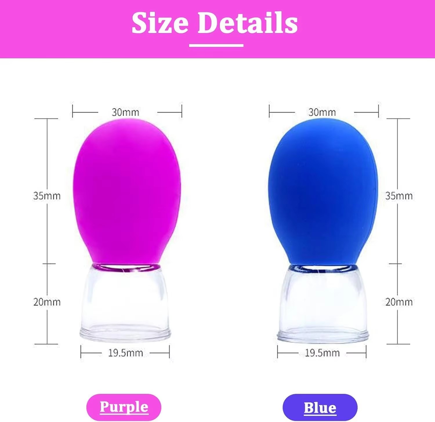 Mini Silicone Facial Cupping V - Vacuum Chamber Small 评论和价格