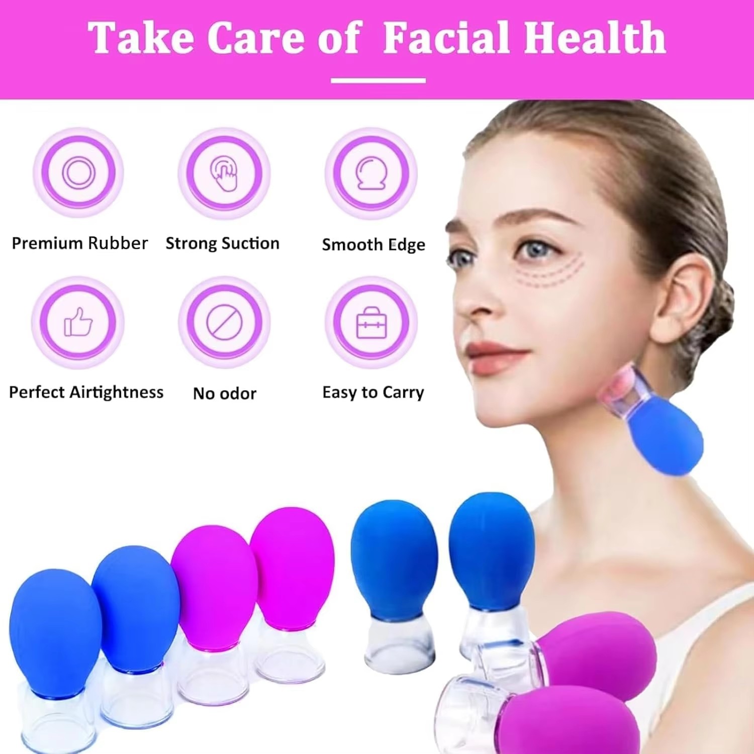 Mini Silicone Facial Cupping V - Vacuum Chamber Small 评论和价格