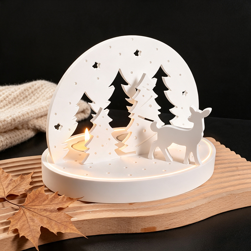 Christmas Elk Tealight Candle  - Silicone Mold Tray 评论和价格