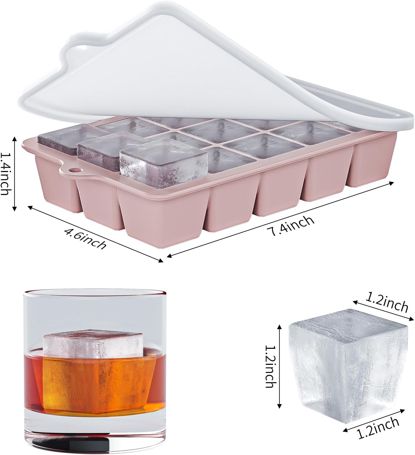 Silicone Ice Cube Tray 3 Pack  - Silicone Mold Tray 评论和价格