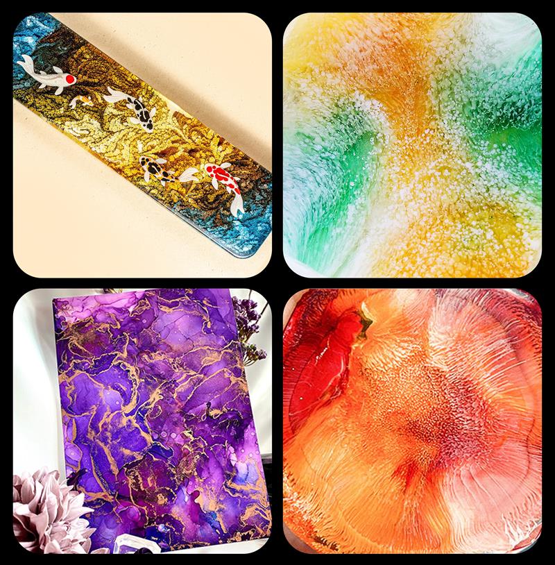 1 Set Art Ink Alcohol Epoxy Re - Resin Dye Alcohol 评论和价格
