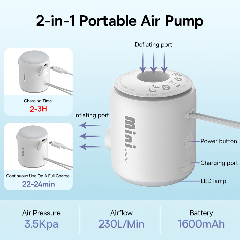 Baseus Mini Air Pump Portable  - Vacuum Chamber Small 评论和价格