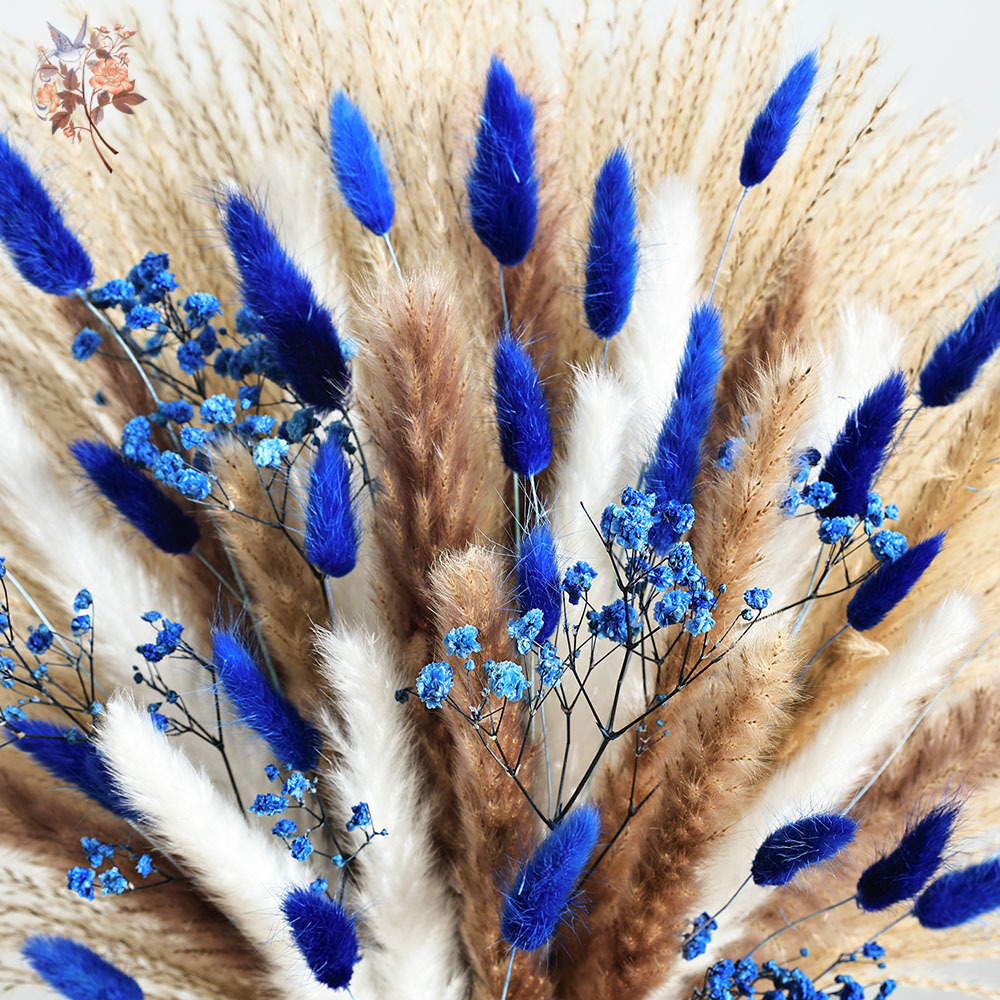 70 Stem Blue Fluffly Rabbit Ta - Dried Flower Bulk 评论和价格