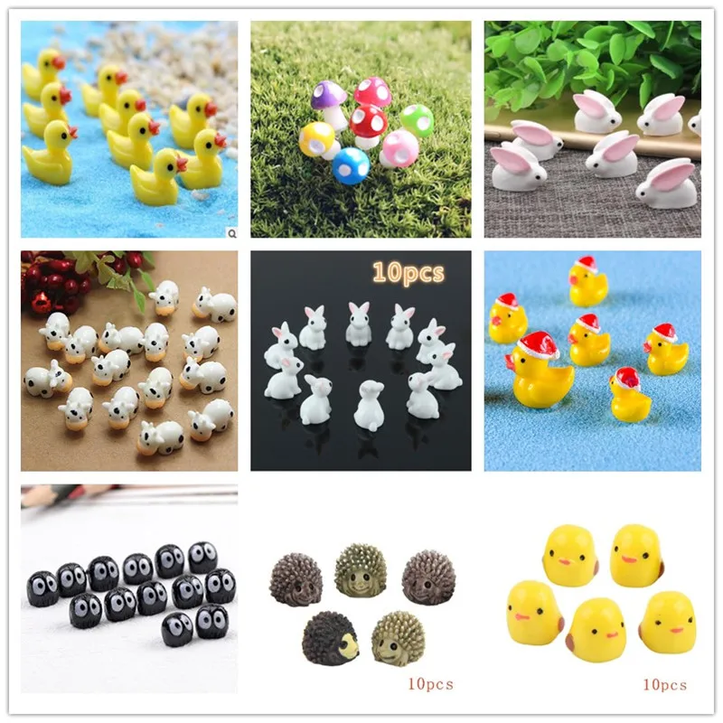 10Pcs/Hedgehog and Cows/Cute A - Terrarium Moss Art 评论和价格