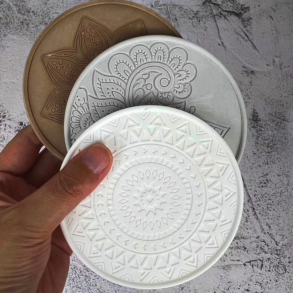 Mandala Round Coaster Resin Si - Coaster Mold Round 评论和价格