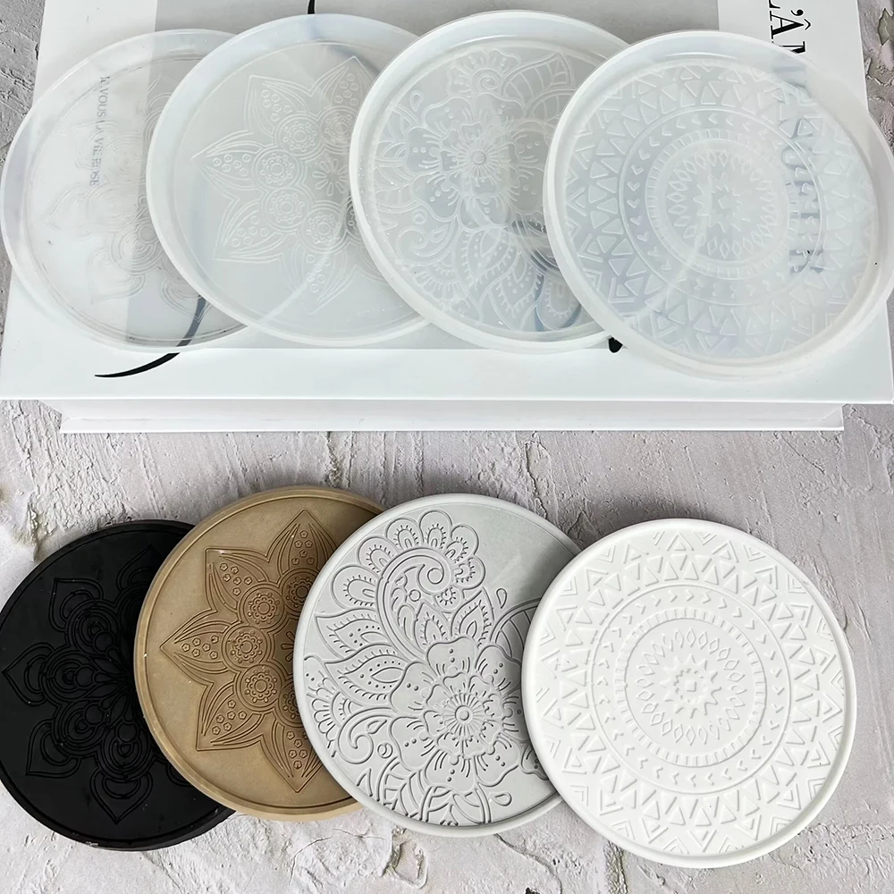 Mandala Round Coaster Resin Si - Coaster Mold Round 评论和价格