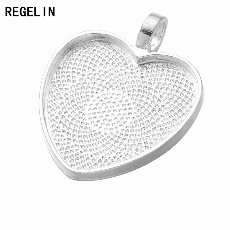 REGELIN Heart Cabochons Settin - Bezels Set Pendant 评论和价格