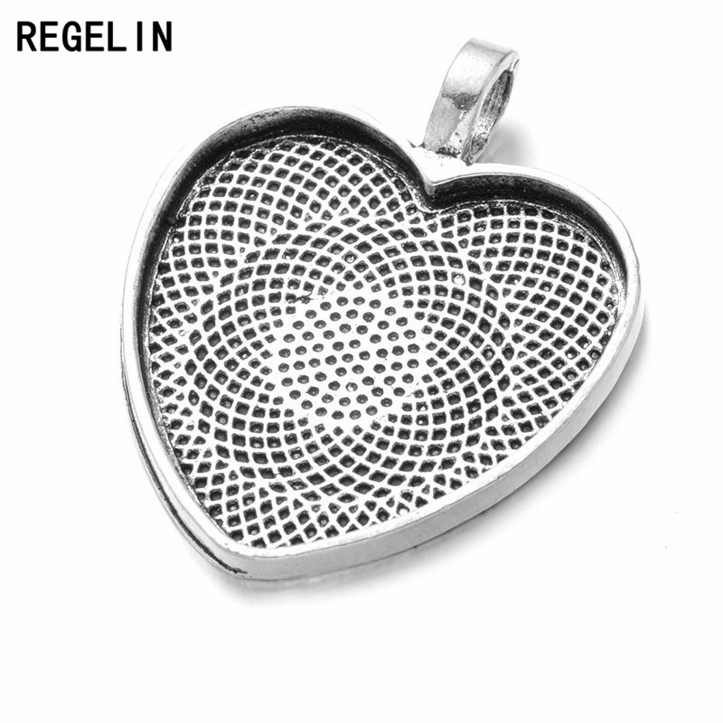 REGELIN Heart Cabochons Settin - Bezels Set Pendant 评论和价格