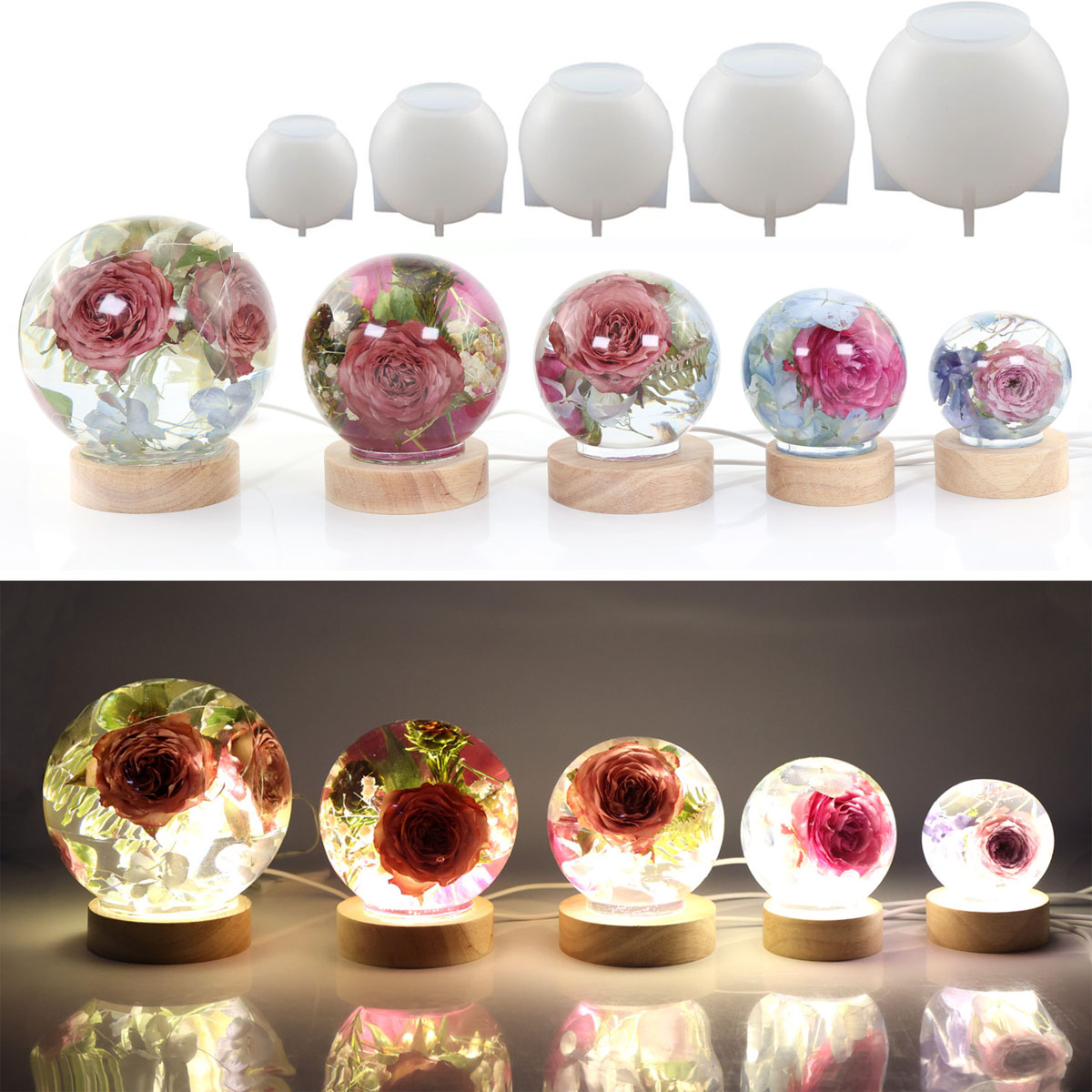 65-120mm Sphere Ball Silicone  - Resin Craft Ideas 评论和价格