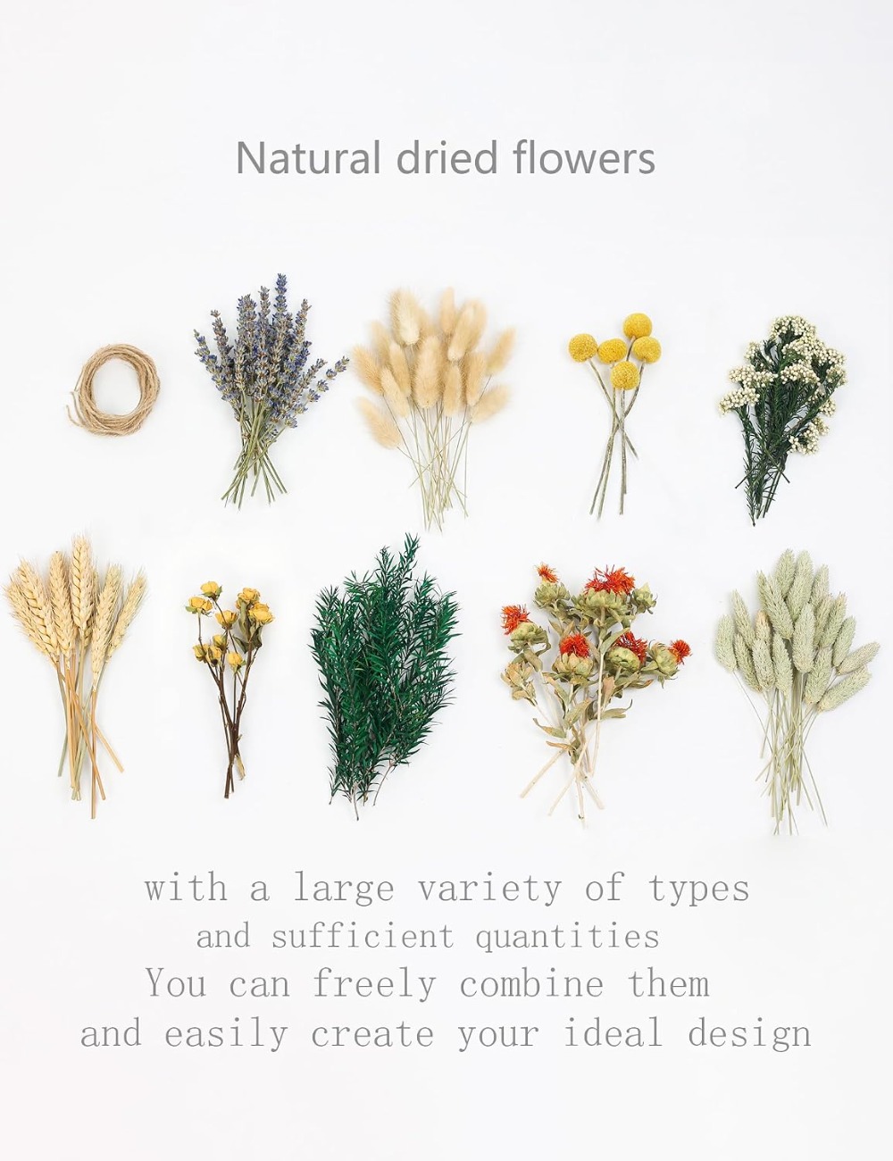 DIY Natural Dried Flower Set W - Dried Flower Bulk 评论和价格