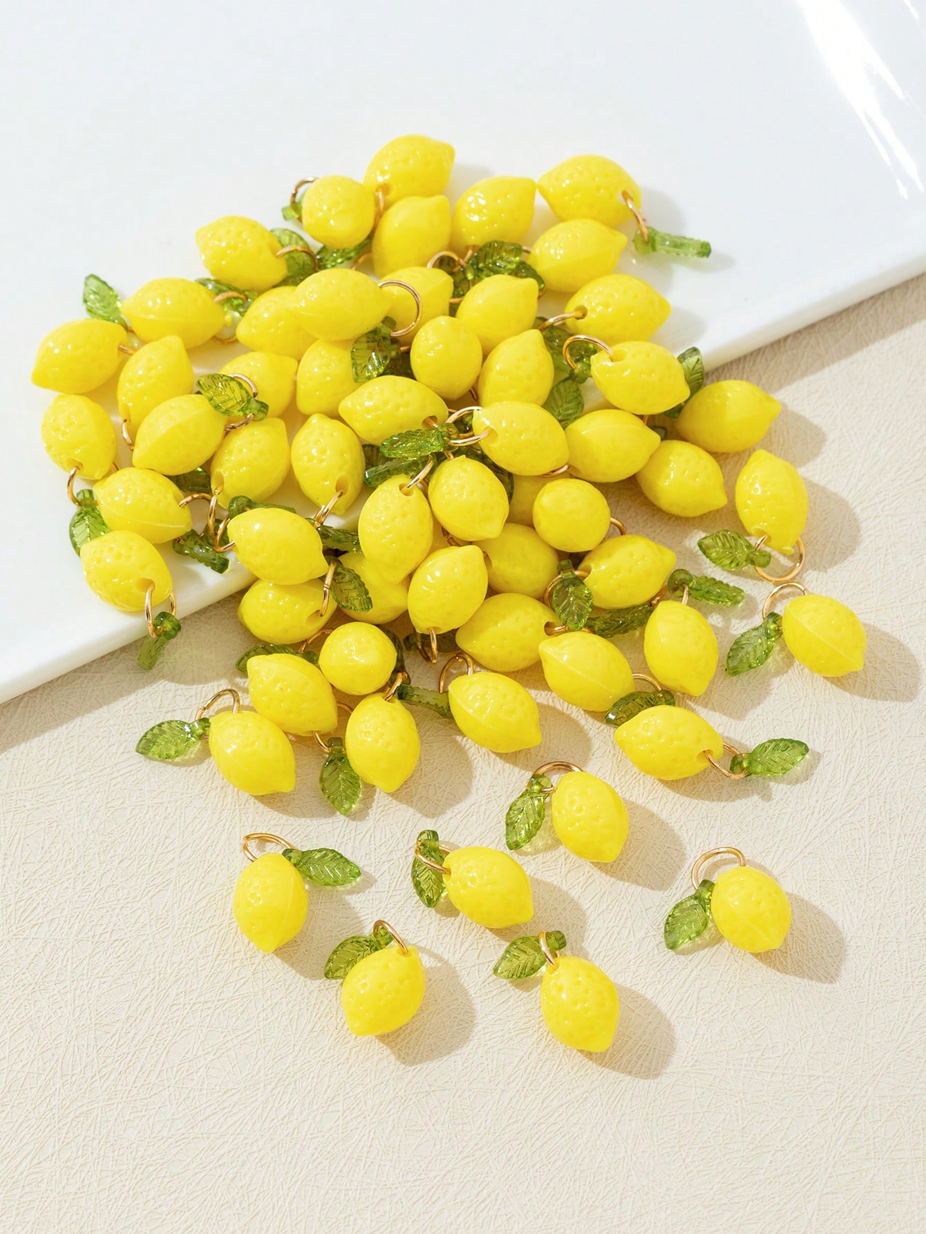 10Pcs 3D Lemon Resin Charms Pe - Resin Craft Material 评论和价格