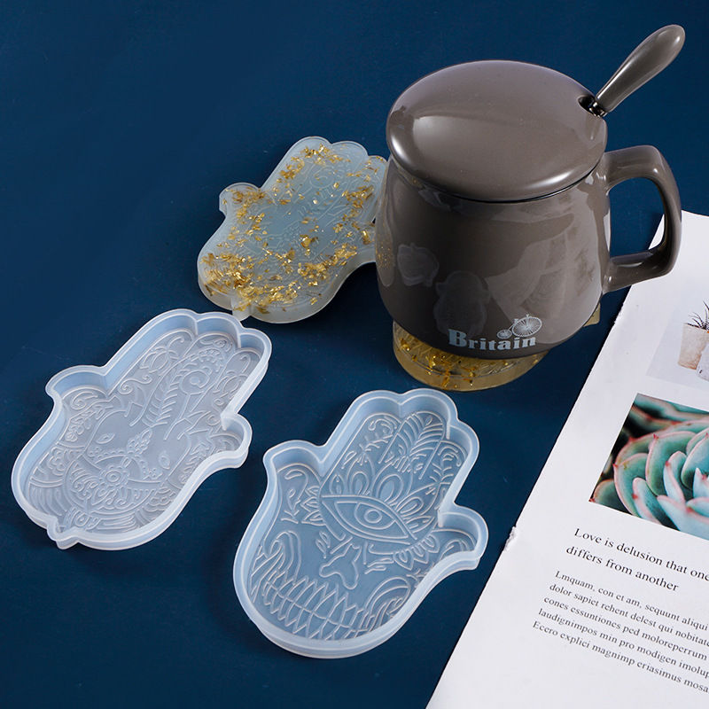1 Pcs DIY Coaster Hand of Fati - Silicone Mold Tray 评论和价格