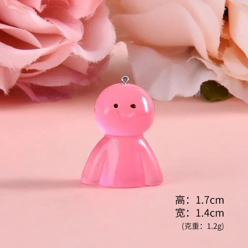 10Pcs Glow In Dark Cartoon Dol - Resin Craft Material 评论和价格