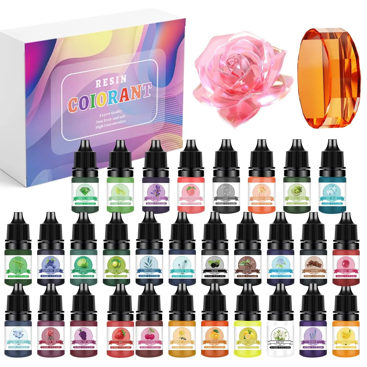 30Colors 5ml Epoxy Resin Pigme - Resin Jewelry Kit 评论和价格