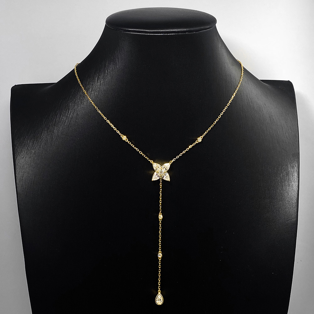 Pear/Round Bezel Set Moissanit - Bezels Set Pendant 评论和价格