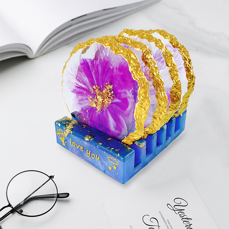 DM413 Drusy Coaster Resin Mold - Resin Craft Ideas 评论和价格