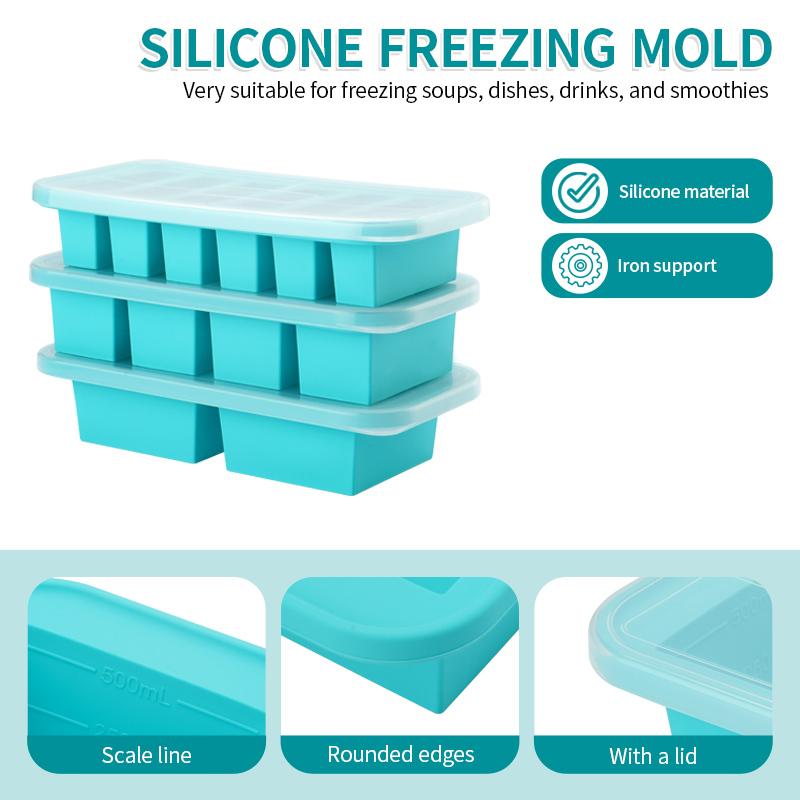 2 or 3-piece Silicone Freezer  - Serving Tray Mold 评论和价格